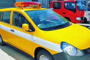 黄色い車体が目印の「道路パトロールカー」